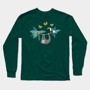 Sloth in the Rain Forest Long Sleeve T-Shirt